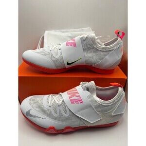 Nike Pole Vault Elite Men's Track Spikes White/Pink DM3084-100 Sz 12.5 NEW